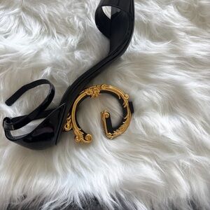 Dolce & Gabbana Black and Gold Heels